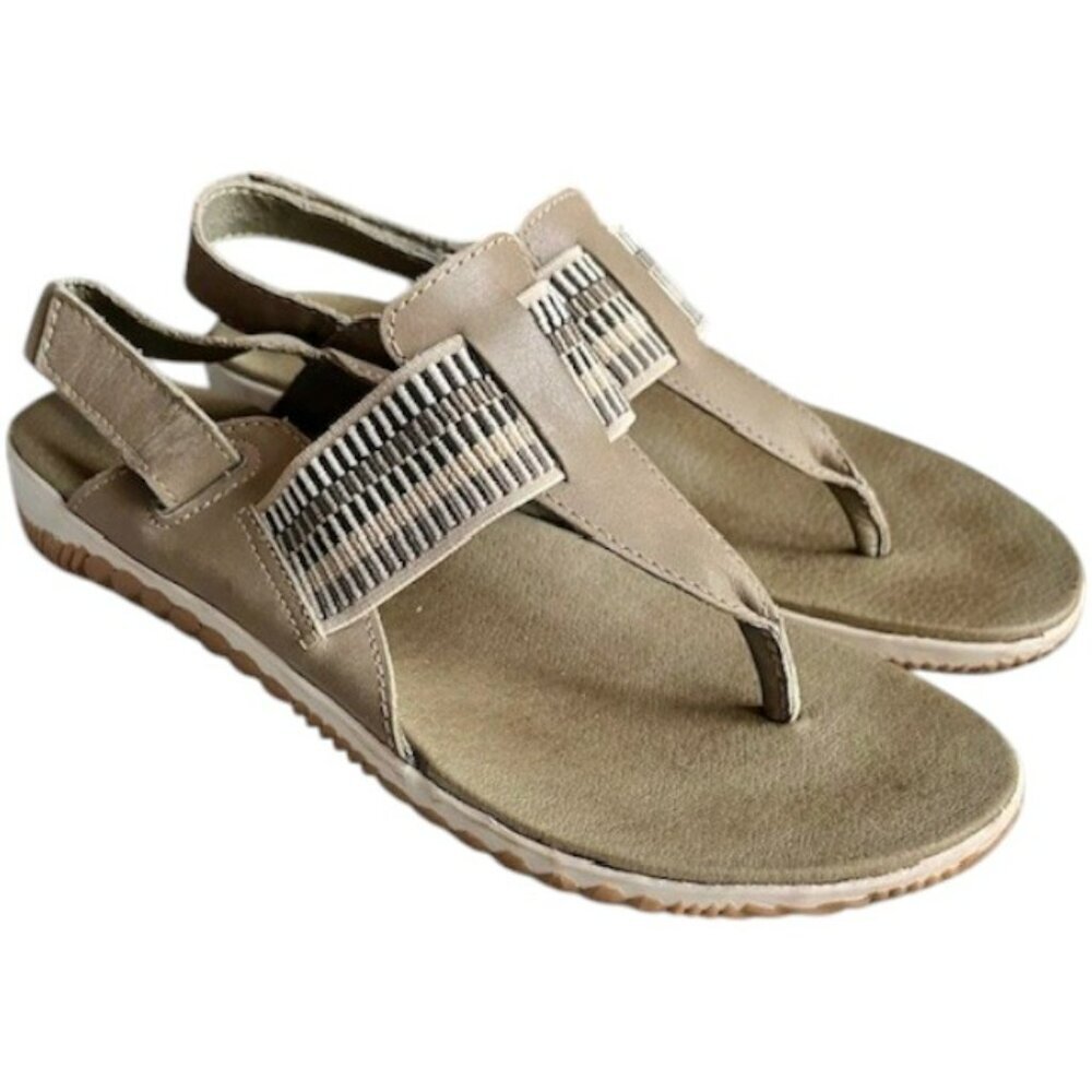 Sorel Out N About Plus Toe Post Sandals - Sage/Khaki - 7